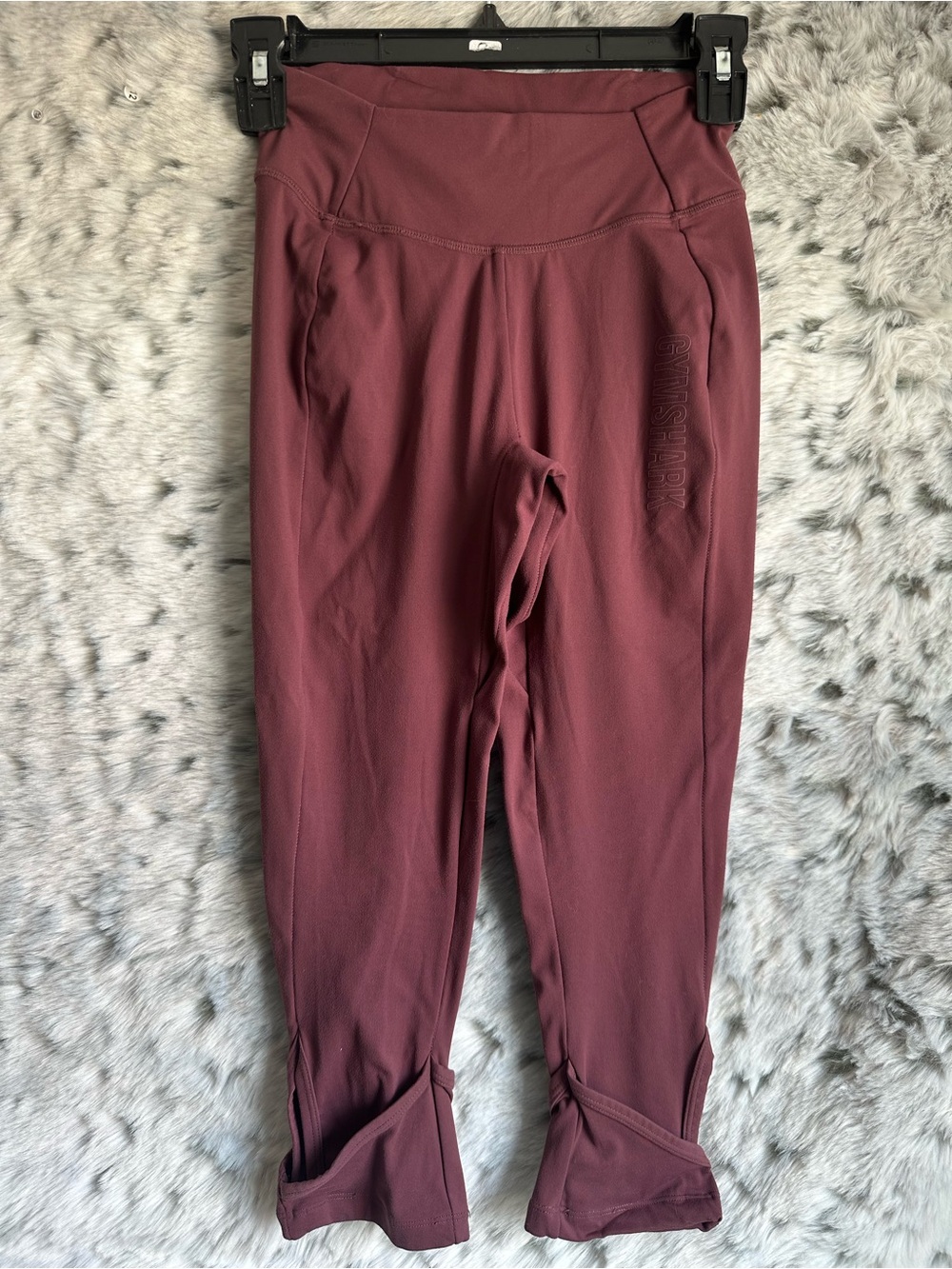 Gymshark Women's High-Waist Cropped Leggings in Burgundy